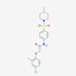 2-(4-chloro-2-methylphenoxy)-N-{4-[(4-methyl-1-piperidinyl)sulfonyl]phenyl}acetamide