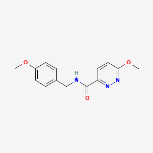 molecular formula C14H15N3O3 B2627755 6-methoxy-N-(4-methoxybenzyl)pyridazine-3-carboxamide CAS No. 1251671-13-2