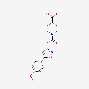 Methyl 1-(2-(5-(4-methoxyphenyl)isoxazol-3-yl)acetyl)piperidine-4-carboxylate