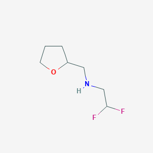 molecular formula C7H13F2NO B2627765 (2,2-Difluoroethyl)(oxolan-2-ylmethyl)amine CAS No. 1182935-72-3