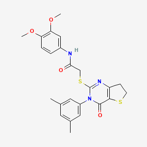 N-(3,4-dimethoxyphenyl)-2-((3-(3,5-dimethylphenyl)-4-oxo-3,4,6,7-tetrahydrothieno[3,2-d]pyrimidin-2-yl)thio)acetamide