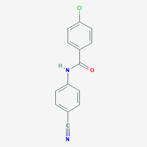 molecular formula C14H9ClN2O B262777 4-chloro-N-(4-cyanophenyl)benzamide 