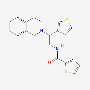 molecular formula C20H20N2OS2 B2627774 N-(2-(3,4-dihydroisoquinolin-2(1H)-yl)-2-(thiophen-3-yl)ethyl)thiophene-2-carboxamide CAS No. 955231-27-3