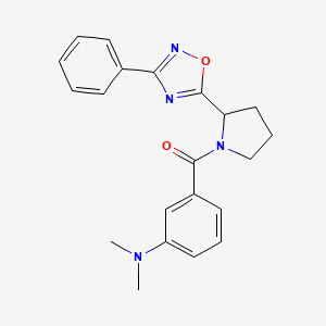 N,N-dimethyl-3-{[2-(3-phenyl-1,2,4-oxadiazol-5-yl)pyrrolidin-1-yl]carbonyl}aniline