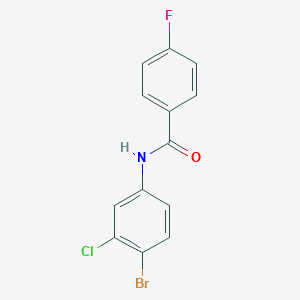 molecular formula C13H8BrClFNO B262778 N-(4-bromo-3-chlorophenyl)-4-fluorobenzamide 