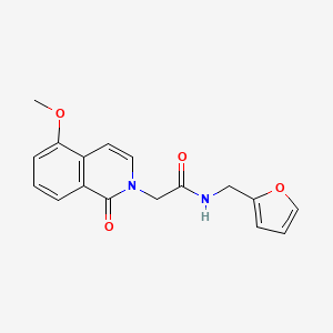 N-(furan-2-ylmethyl)-2-(5-methoxy-1-oxoisoquinolin-2-yl)acetamide