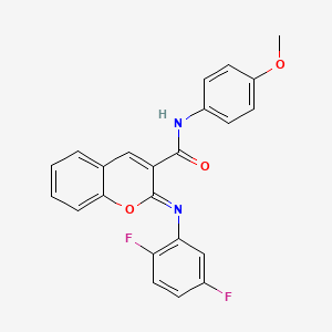 (2Z)-2-[(2,5-difluorophenyl)imino]-N-(4-methoxyphenyl)-2H-chromene-3-carboxamide