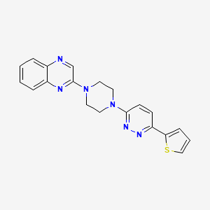 molecular formula C20H18N6S B2627801 2-[4-(6-Thiophen-2-ylpyridazin-3-yl)piperazin-1-yl]quinoxaline CAS No. 2347603-17-0
