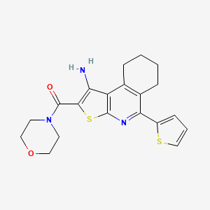 (1-Amino-5-(thiophen-2-yl)-6,7,8,9-tetrahydrothieno[2,3-c]isoquinolin-2-yl)(morpholino)methanone