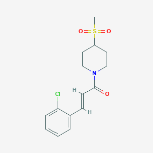 molecular formula C15H18ClNO3S B2627809 (E)-3-(2-chlorophenyl)-1-(4-(methylsulfonyl)piperidin-1-yl)prop-2-en-1-one CAS No. 1448139-81-8
