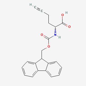 molecular formula C21H19NO4 B2627816 (2R)-2-(Fmoc-amino)-5-hexynoic acid CAS No. 1234692-66-0