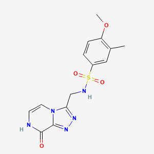 molecular formula C14H15N5O4S B2627817 N-((8-hydroxy-[1,2,4]triazolo[4,3-a]pyrazin-3-yl)methyl)-4-methoxy-3-methylbenzenesulfonamide CAS No. 2034368-01-7