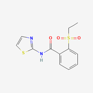 molecular formula C12H12N2O3S2 B2627825 2-(ethylsulfonyl)-N-(thiazol-2-yl)benzamide CAS No. 898433-98-2