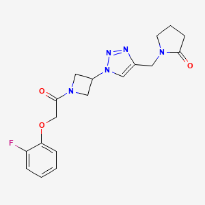 1-((1-(1-(2-(2-fluorophenoxy)acetyl)azetidin-3-yl)-1H-1,2,3-triazol-4-yl)methyl)pyrrolidin-2-one
