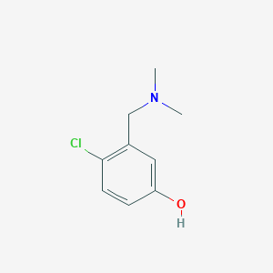 molecular formula C9H12ClNO B2627874 4-Chloro-3-(dimethylaminomethyl)phenol CAS No. 1934582-19-0