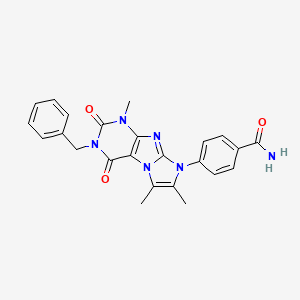 4-(2-Benzyl-4,7,8-trimethyl-1,3-dioxopurino[7,8-a]imidazol-6-yl)benzamide