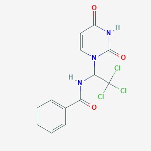 molecular formula C13H10Cl3N3O3 B2627879 N-[2,2,2-trichloro-1-(2,4-dioxopyrimidin-1-yl)ethyl]benzamide CAS No. 130925-52-9
