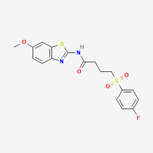 4-((4-fluorophenyl)sulfonyl)-N-(6-methoxybenzo[d]thiazol-2-yl)butanamide
