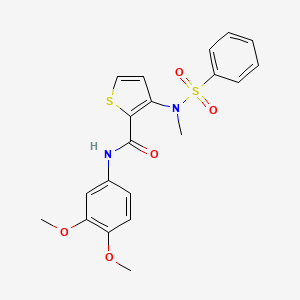 N-(3,4-dimethoxyphenyl)-3-(N-methylphenylsulfonamido)thiophene-2-carboxamide