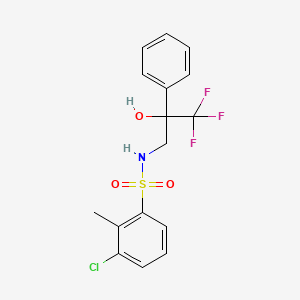 molecular formula C16H15ClF3NO3S B2627896 3-氯-2-甲基-N-(3,3,3-三氟-2-羟基-2-苯基丙基)苯磺酰胺 CAS No. 1351645-77-6