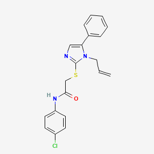 2-((1-allyl-5-phenyl-1H-imidazol-2-yl)thio)-N-(4-chlorophenyl)acetamide