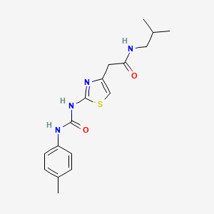 N-isobutyl-2-(2-(3-(p-tolyl)ureido)thiazol-4-yl)acetamide