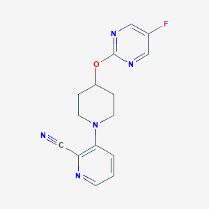 3-[4-(5-Fluoropyrimidin-2-yl)oxypiperidin-1-yl]pyridine-2-carbonitrile