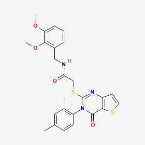 N-(2,3-dimethoxybenzyl)-2-{[3-(2,4-dimethylphenyl)-4-oxo-3,4-dihydrothieno[3,2-d]pyrimidin-2-yl]sulfanyl}acetamide