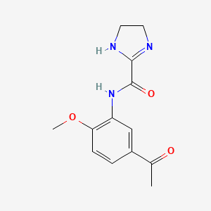 N-(5-acetyl-2-methoxyphenyl)-4,5-dihydro-1H-imidazole-2-carboxamide