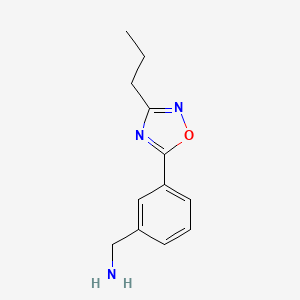 [3-(3-Propyl-1,2,4-oxadiazol-5-yl)phenyl]methanamine