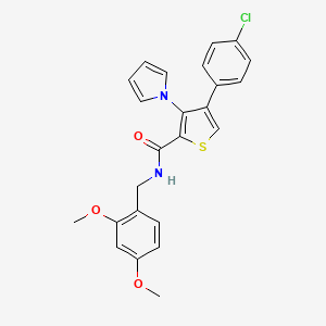 4-(4-chlorophenyl)-N-(2,4-dimethoxybenzyl)-3-(1H-pyrrol-1-yl)thiophene-2-carboxamide