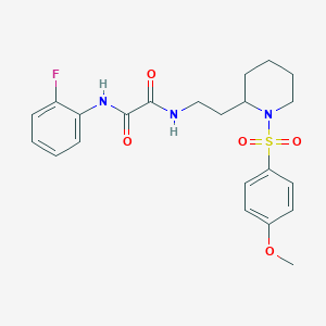 N1-(2-fluorophenyl)-N2-(2-(1-((4-methoxyphenyl)sulfonyl)piperidin-2-yl)ethyl)oxalamide