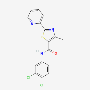 N-(3,4-dichlorophenyl)-4-methyl-2-(2-pyridinyl)-1,3-thiazole-5-carboxamide