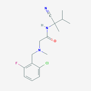 molecular formula C16H21ClFN3O B2627956 2-[(2-chloro-6-fluorophenyl)methyl-methylamino]-N-(2-cyano-3-methylbutan-2-yl)acetamide CAS No. 1181885-38-0