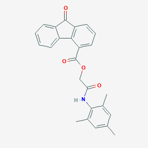 molecular formula C25H21NO4 B262796 2-(mesitylamino)-2-oxoethyl 9-oxo-9H-fluorene-4-carboxylate 