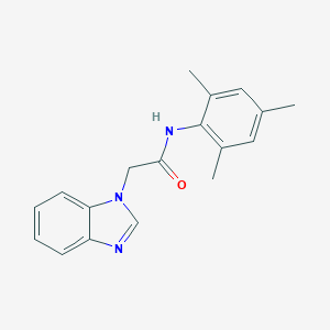 molecular formula C18H19N3O B262799 2-(1H-benzimidazol-1-yl)-N-mesitylacetamide 