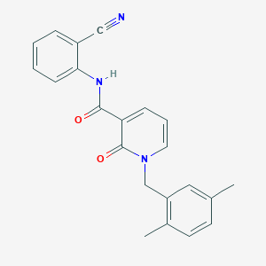 molecular formula C22H19N3O2 B2627997 N-(2-cyanophenyl)-1-(2,5-dimethylbenzyl)-2-oxo-1,2-dihydropyridine-3-carboxamide CAS No. 941989-42-0