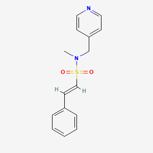 molecular formula C15H16N2O2S B2628006 (E)-N-methyl-2-phenyl-N-(pyridin-4-ylmethyl)ethenesulfonamide CAS No. 1223875-50-0