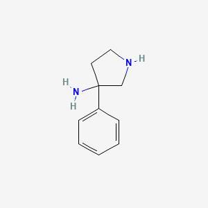 molecular formula C10H14N2 B2628008 3-Phenylpyrrolidin-3-amine CAS No. 116169-48-3