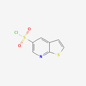 molecular formula C7H4ClNO2S2 B2628010 Thieno[2,3-b]pyridine-5-sulfonyl chloride CAS No. 1864060-96-7