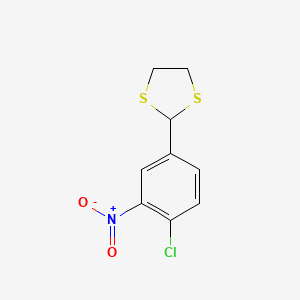 molecular formula C9H8ClNO2S2 B2628011 2-(4-Chloro-3-nitrophenyl)-1,3-dithiolane CAS No. 852218-13-4