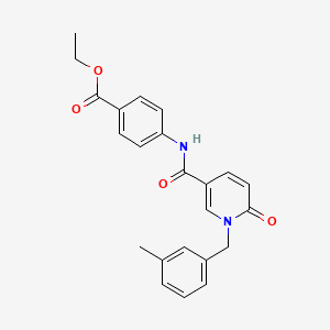 molecular formula C23H22N2O4 B2628014 Ethyl 4-(1-(3-methylbenzyl)-6-oxo-1,6-dihydropyridine-3-carboxamido)benzoate CAS No. 946278-77-9