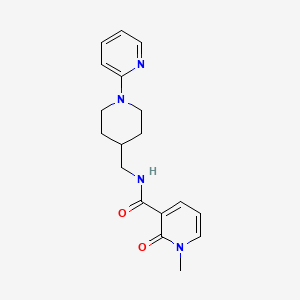 molecular formula C18H22N4O2 B2628015 1-methyl-2-oxo-N-((1-(pyridin-2-yl)piperidin-4-yl)methyl)-1,2-dihydropyridine-3-carboxamide CAS No. 1234874-86-2