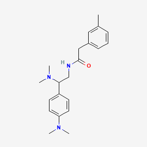 molecular formula C21H29N3O B2628051 N-(2-(dimethylamino)-2-(4-(dimethylamino)phenyl)ethyl)-2-(m-tolyl)acetamide CAS No. 941944-56-5