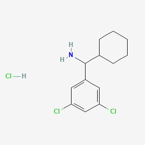 molecular formula C13H18Cl3N B2628056 Cyclohexyl(3,5-dichlorophenyl)methanamine hydrochloride CAS No. 2172098-92-7