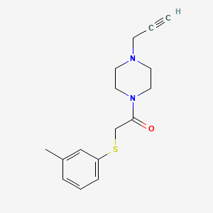 molecular formula C16H20N2OS B2628057 2-[(3-Methylphenyl)sulfanyl]-1-[4-(prop-2-yn-1-yl)piperazin-1-yl]ethan-1-one CAS No. 1376219-81-6