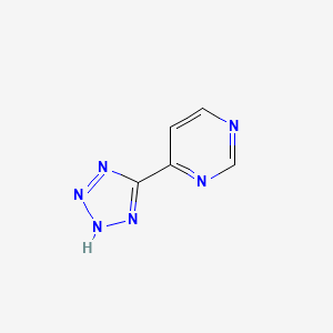 molecular formula C5H4N6 B2628064 4-(1H-1,2,3,4-tetrazol-5-yl)pyrimidine CAS No. 92306-69-9