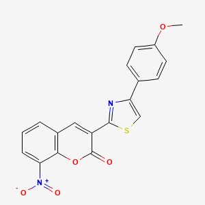molecular formula C19H12N2O5S B2628071 3-(4-(4-methoxyphenyl)thiazol-2-yl)-8-nitro-2H-chromen-2-one CAS No. 683258-94-8