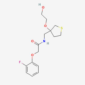 molecular formula C15H20FNO4S B2628073 2-(2-fluorophenoxy)-N-((3-(2-hydroxyethoxy)tetrahydrothiophen-3-yl)methyl)acetamide CAS No. 2309570-99-6