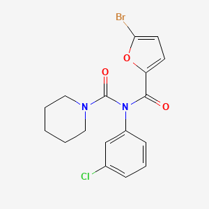 molecular formula C17H16BrClN2O3 B2628088 N-(5-溴呋喃-2-羰基)-N-(3-氯苯基)哌啶-1-甲酰胺 CAS No. 941958-40-3